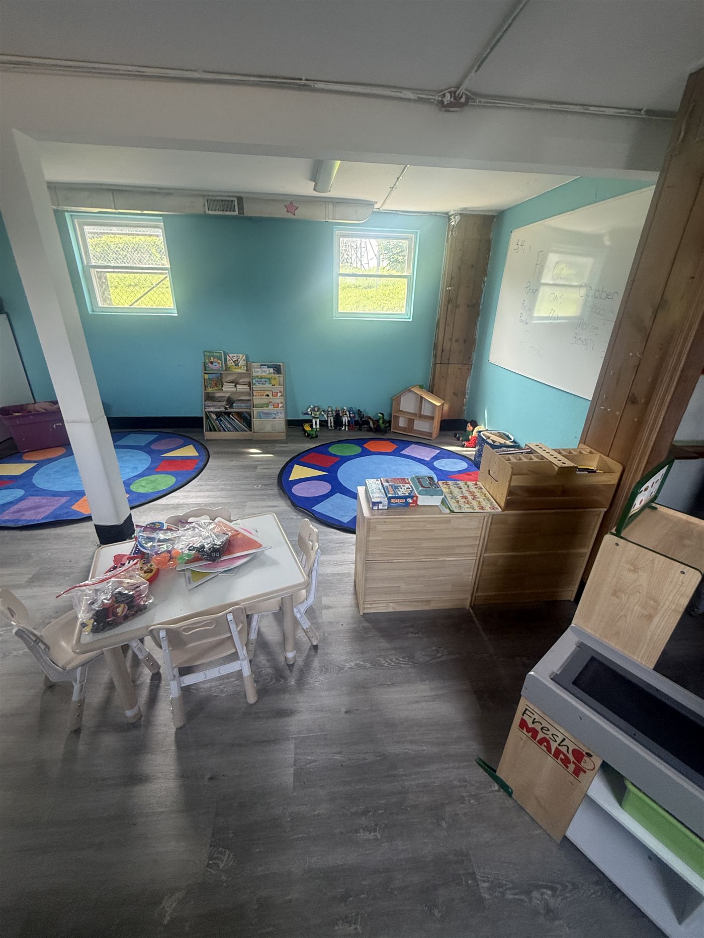 Reading nook and circle time area